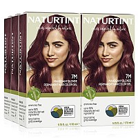 Naturtint Permanent Hair Color 7M Mahogany Blonde Pack Of 6 Ammonia Free Vegan Cruelty Free Up To 100 Gray Coverage Long