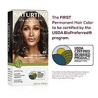 Naturtint Permanent Hair Color 4N Natural Chestnut (Pack of 6), Ammonia Free, Vegan, Cruelty Free, up to 100% Gray Coverage, Long Lasting Results