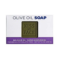 Kiss My Face Olive Oil Bar Soap, Non-gMO certified Vegan Soap Bar, Antioxidant Rich and Moisturizing Soap, Olive & Lavender, 8 Oz Bar