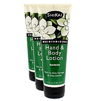 Shikai Gardenia Hand Body Lotion 8Oz Pack Of 3 Daily Moisturizing Skincare For Dry And Cracked Hands With Aloe Vera V