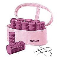 Conair Instant Heat Compact Hot Rollers, Perfect for On-The-Go Styling, Pink, 1 Count