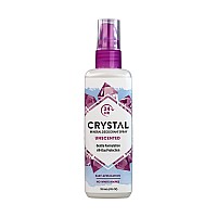 Crystal Mineral Deodorant Spray Unscented Body Deodorant With 24Hour Odor Protection Aluminium Chloride Paraben Free 4 Fl