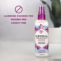 Crystal Mineral Deodorant Spray Unscented Body Deodorant With 24Hour Odor Protection Aluminium Chloride Paraben Free 4 Fl