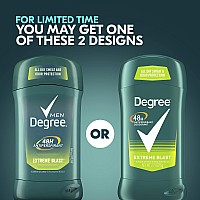 Degree Men Original Antiperspirant Deodorant For Men, Pack Of 2, 48-Hour Sweat And Odor Protection, Extreme Blast 2.7 Oz