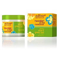 Alba Botanica Hawaiian Aloe Green Tea Oilfree Moisturizer 3 Ounce Pack Of 2