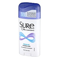 Sure Original Solid Anti Perspirant and Deodorant, Regular Scent, 2.7-Ounces (Pack of 6)