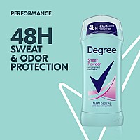 Degree Original Antiperspirant Deodorant 48-Hour Sweat & Odor Protection Sheer Powder Antiperspirant for Women 2.6 Oz (Pack of 6)