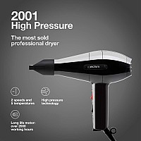 Elchim Classic 2001 Hair Dryer - 1875W Quick Dry, Black