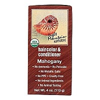 Light Mountain Natural Hair Color & Conditioner, Mahogany, 4 oz (113 g) (Pack of 3)