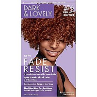 Softsheen-Carson Dark And Lovely Fade Resist Rich Conditioning Hair Color, Permanent Hair Color, Up To 100 Percent Gray Coverage, Brilliant Shine With Argan Oil And Vitamin E, Red Hot Rhythm