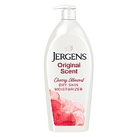 Jergens Original Scent Dry Skin Lotion, Body and Hand Moisturizer for Long Lasting Skin Hydration, with HYDRALUCENCE blend and Cherry Almond Essence, 32 Ounce