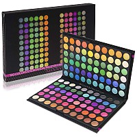 Shany Highly Pigmented Eye Makeup Palette 120 Matte Shimmer Metallic Eyeshadow Pallet With Long Lasting And Blendable Natural C