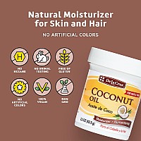 De La Cruz Coconut Oil Expeller Pressed Coconut Oil For Skin And Hair Natural Moisturizer For Skin And Hair 22Oz