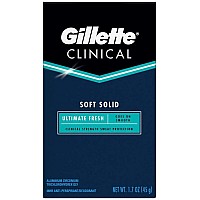 Gillette Clinical Antiperspirant Deodorant Ultimate Fresh Advanced Solid 170 Oz Pack Of 3