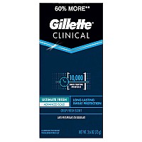 Gillette Clinical Antiperspirant Deodorant Ultimate Fresh Advanced Solid 170 Oz Pack Of 3