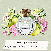 Tocca Eau de Parfum, Giulietta: Fresh Floral, Pink Tulips, Green Apple, Vanilla Orchid, Hand-Finished Bottle, 1.7 oz. | 50 ml