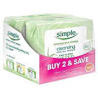 Simple Kind To Skin cleansing Facial Wipes - 25 Wipes