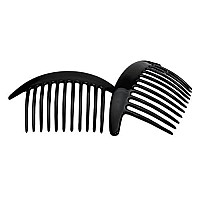 France Luxe Belle Interlocking Comb Pair - Black