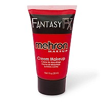 Mehron Makeup Fantasy FX Cream Makeup Water Based Halloween Makeup Red Face Paint & Body Paint For Adults 1 fl oz (30ml) (RED)