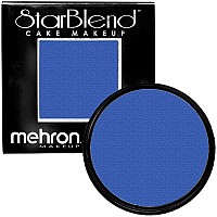 Mehron Makeup Starblend Cake Makeup Wetdry Pressed Powder Face Makeup Powder Foundation Blue Face Paint Body Paint 2 Oz