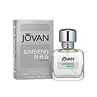 Jovan ginseng NRg Eau de cologne Spray, Refreshing cologne for Men, Natural Scent, Vegan Formula, 10oz