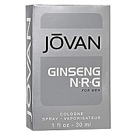 Jovan ginseng NRg Eau de cologne Spray, Refreshing cologne for Men, Natural Scent, Vegan Formula, 10oz