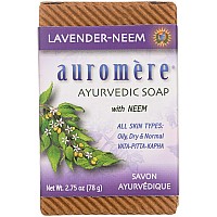 Auromere Ayurvedic Bar Soap Lavender Neem Eco Friendly Handmade Vegan Cruelty Free Natural Non Gmo 275 Oz 1 Pack