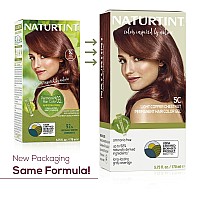 Naturtint Permanent Hair Color 5C Light Copper Chestnut Pack Of 6 Ammonia Free Vegan Cruelty Free Up To 100 Gray Coverage