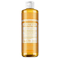 Dr Bronners Purecastile Liquid Soap Citrus 16 Ounce Made With Organic Oils 18In1 Uses Face Body Hair Laundry P