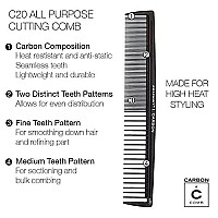 Cricket C20 Anti-Static Carbon Hair Cutting Comb - Black