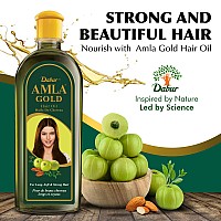 Dabur Amla Gold Hair Oil Serum 300 Ml Natural Treatment For All Types Of Hair With Amla Almond And Henna For Women