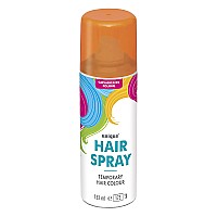 Neon Orange Temporary Hair Spray (4.5 fl. oz) 1 Count - Easy-to-Use Colorful Hair Styling for Festivals, Parties, and Events