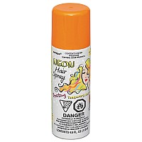 Neon Orange Temporary Hair Spray (4.5 fl. oz) 1 Count - Easy-to-Use Colorful Hair Styling for Festivals, Parties, and Events