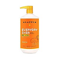 Alaffia EveryDay Shea Body Lotion - Normal to Very Dry Skin, Moisturizing Support for Hydrated, Soft, and Supple Skin with Shea Butter and Lemongrass, Fair Trade, Unscented, 32 Fl Oz