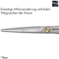 Jaguar Shears Pre Style Relax 6.0 Inch Offset Design Professional Ergonomic Steel Hair Cutting & Trimming Scissors for Salon Stylists, Beauticians, and Barbers