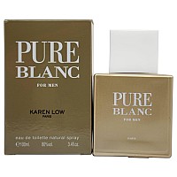 Karen Low Pure Blanc Eau De Toilette Spray For Men, 34 Ounce