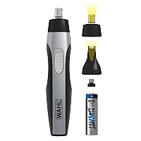 Wahl Lighted Battery Nose Hair Trimmer for Men & Women. Painless, Easy to See Nose, Ear, and Eyebrow Trimming with Built in Light, Battery Included. - Model 3023283