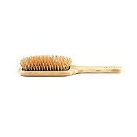 Bass Brushes | The Green Brush | Bamboo Pin + Bamboo Handle Hair Brush | Large Paddle