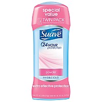 Suave 24 Hour Protection Antiperspirant Deodorant Invisible Solid Powder Twin Pack 520 Oz