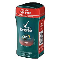 Degree Men, Invisible Solid Deodorant, Sport, Twin Pack, 2.7 Ounce, Pack of 2