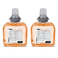 GOJO TFX Premium Foam Antibacterial Handwash, Fresh Fruit Scent, 1200 mL Foam Hand Soap Refills for GOJO TFX Touch-Free Dispenser (Pack of 2) - 5362-02