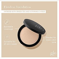 Glo Skin Beauty Pressed Base Powder Foundation Makeup (Natural Medium) - Flawless Coverage for a Radiant Natural, Second-Skin Finish