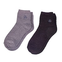 Earth Therapeutics Aloe Socks - Double Pack - Gray/Black (2 Pairs)