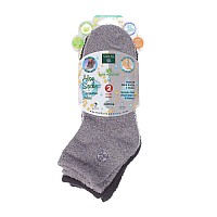 Earth Therapeutics Aloe Socks - Double Pack - Gray/Black (2 Pairs)