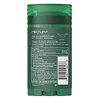 Mitchum Antiperspirant Deodorant Stick for Men, Triple Odor Defense Invisible Solid, 48 Hr Protection, Dermatologist Tested, clean control, 27 oz