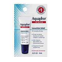 Aquaphor Lip Repair Ointment - Long-lasting Moisture to Soothe Dry chapped Lips - 35 fl oz Tube