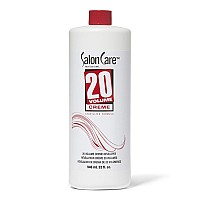 Salon Care 20 Volume Creme Developer, Uniform Lift, Easy To Handle Cream Consistency, Stabilized Formula, 32 Ounce