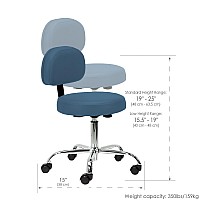 Earthlite Pneumatic Massage Rolling Stool With Backrest No Leaking Vs Hydraulic Adjustable Cfcfre Salon Medical Spa Fa