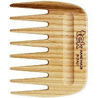 TEK - Small comb with Wide Teeth in Natural Wood Handmade in Italy, for Thick, curly or Wavy Hair - 9 x 75 cm