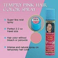 Jerome Russell Temporary Hair Color Spray Pink Intense Sprayon Temporary Hair Color Fastdrying Nonsticky Travel Size 2